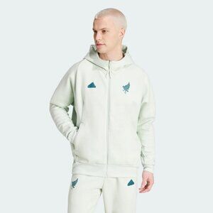 Adidas Mexico Travel Full Zip Hoodie Soccer Mint Linen Green Size Medium